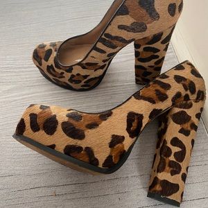 Steve Madden Sarina Leopard Print Heels